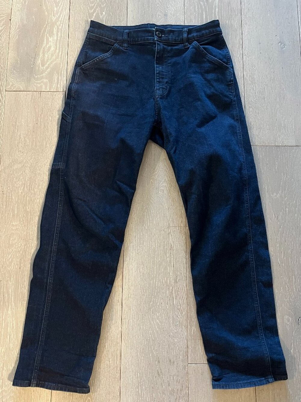 NWOT Uniqlo Men’s Denim Work Pants, Dark Indigo wash, 30x33”